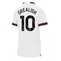 Camiseta Manchester City Jack Grealish #10 Segunda Equipación Replica 2023-24 para mujer mangas cortas